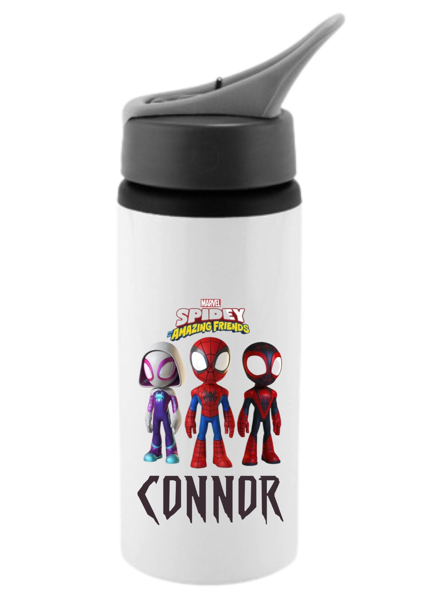 Spider-Man 20 Ounce Water Bottle with Decorative Sticker Sheet