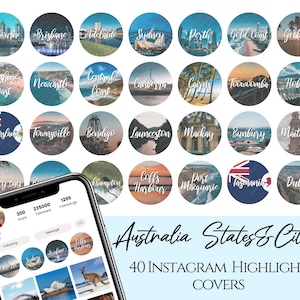 40 Australia Travel Instagram Highlight Covers, Travel Highlight Icons, Travel Instagram Highlight Covers, Lifestyle Travel Blogger, Country