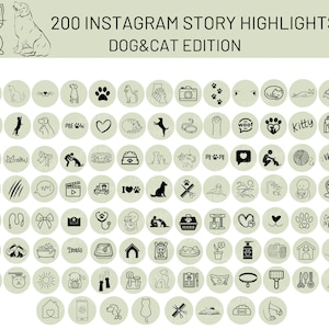 200 Dog&Cat Instagram Highlight Covers | Daily Pets Cover Icons Animal | Dog Icons for Instagram| Cat Icons for Instagram