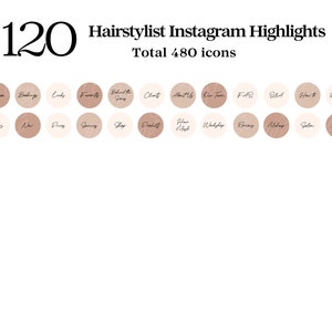 Hairstylist Instagram Highlight Covers, íconos naturales de peluquería de instagram, Minimalist brown hair salon business Instagram, peluquero imagen 3