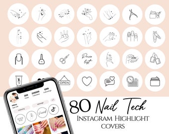 Nail Tech Instagram Highlights White, Nail Artist Highlight Cover, Black Instagram Highlight Icons, Nail Art Buttons, Beauty Instagram Icon