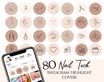 Nail Tech Instagram Highlights, Nail Artist Highlight Cover, Natural Nail Instagram Highlight Icons, Nail Art Buttons, Beauty Instagram Icon