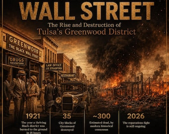 Black Wall Street History Ebook | Tulsa Greenwood Rise and Destruction (Digital Download)