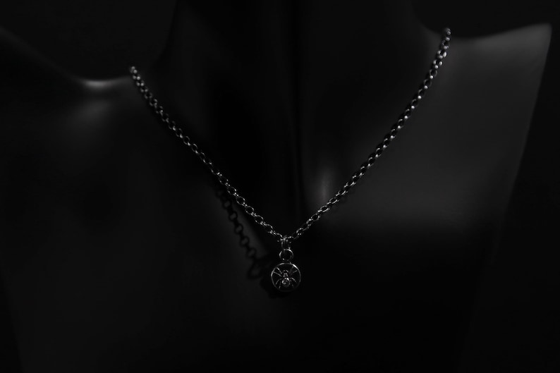 Tiny Sterling Silver Spider Pendant image 2