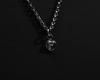 Tiny Sterling Silver Memento Mori Skull Pendant
