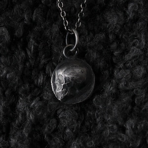 Sterling Silver Memento Mori Skull Pendant
