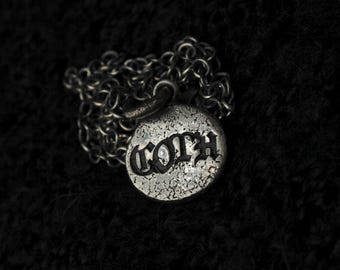 Sterling Silver GOTH Pendant