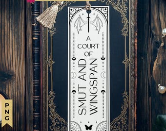 Smut Wingspan Fae Bookish Reader Tarot Lesezeichen SVG, Laser geschnitten Datei, Schmetterling Bücher Fantasy Romantik, sofortiger digitaler Download
