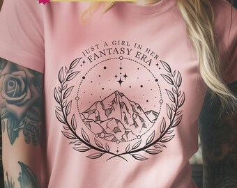 In haar fantasietijdperk PNG's, tattoo sublimatie ontwerpen clipart print, boekenliefhebber, smut slet lezer, Romantasy Fantasy Reader, digitale download