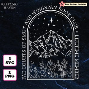 To the Stars Fantasy Smut Book png svg, impression par sublimation, lecteur de livre, impression livresque