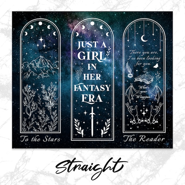 In Her Fantasy Era Fairy Tale Smut Reader Celestial 20oz Tumbler PNG, Bookish Book Nerd Lover Merch Sublimation, Instant Digital Download