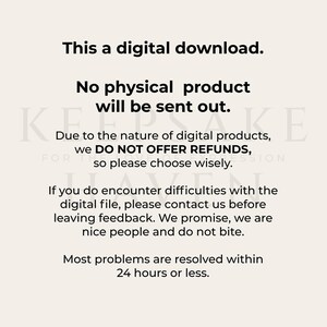 a white poster with the words, this is a digital downloaded no physical product will