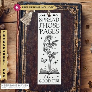 Marcador de Páginas Dark Romance Spread Those Pages PNG Clipart Digital Marcadores Imprimíveis Eróticos Presente para Leitor(a) Apaixonado(a) por Literatura Arquivo para Artesanato DIY