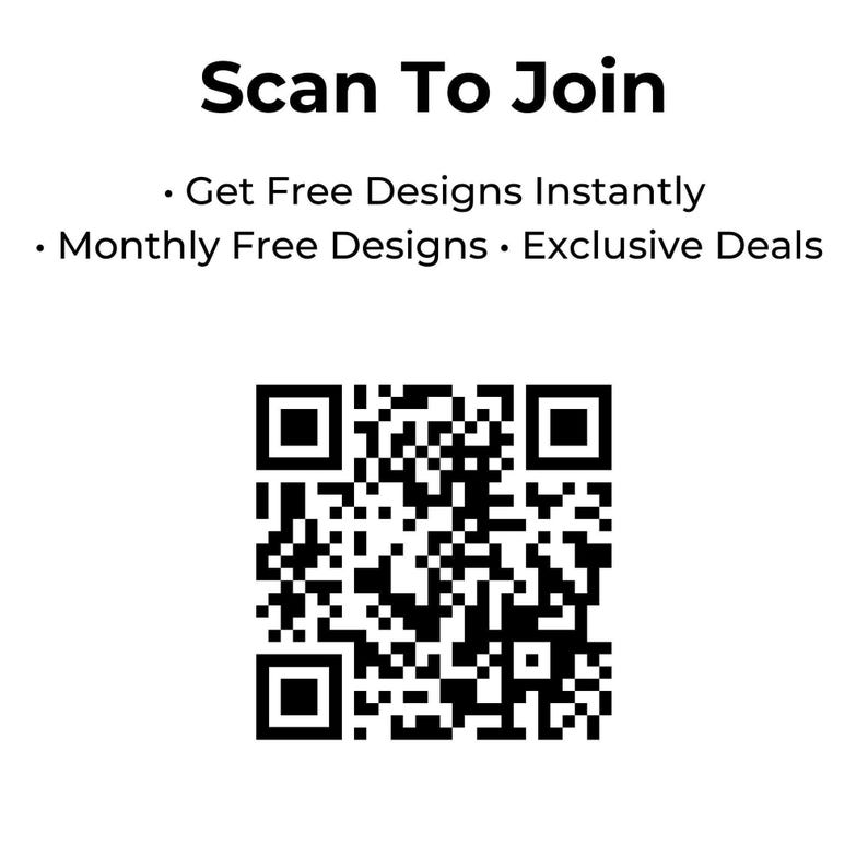 a white flyer with a qr code on it