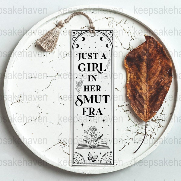 Smut Bookish Reader Tarot Bookmark SVG, Laser Cut File, Book Quotes Butterly Flower Books Dark Romance, Instant Digital Download