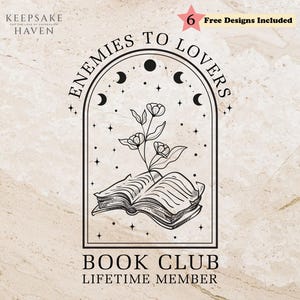 Bookish Book Trope Enemies To Lovers Reader PNG SVG, Sublimationsdesigns Bookish Booktok Print, Lesegeschenke Merch Print, digitaler Download