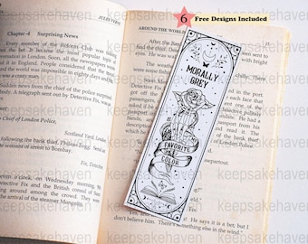Marcador de livro SVG de romance obscuro e moralmente cinza, livro picante e tropo, livro para leitura, presente para irmã, melhor amiga, namorada