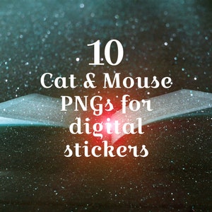 Cat and Mouse Dark Romance Gothic Bookish Quotes, Inspired Bundle PNGs, Digital Stickers for digital planners, iPad, Smut Book Reader