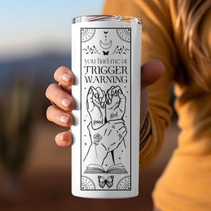 Smutty Bookish Dark Romance Reader SVG PNG, 20oz Skinny Tumbler Wrap, Witchy Tarot naadloze volledige wrap sublimatieontwerp, digitale download afbeelding 9