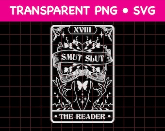 Dark Romance Smut Tarot Bookish Reader SVG PNG, Book Lover Gift, Smut Reader Tarot Celestial, Booktok Cottagecore, Digital Download