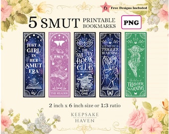 Marcadores de livros imprimíveis PNG, Clube do livro de romance sombrio e picante, Frases obscenas, Presente faça você mesmo para irmã leitora, Melhor amiga, Download digital