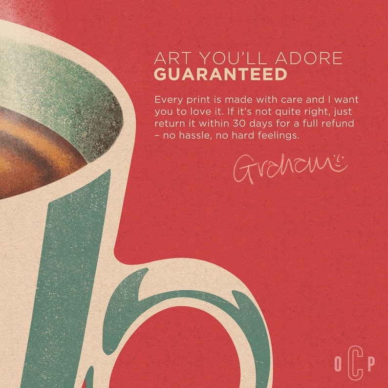 Retro muurkunst espressokoffie, poster Italiaanse keuken vintage stijl, ingelijste optie afbeelding 10