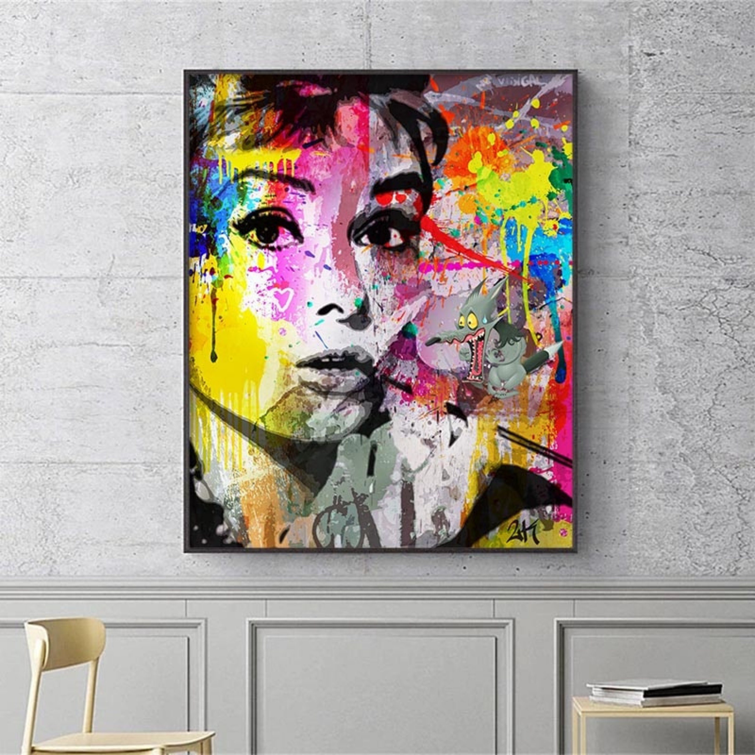 Audrey Hepburn Graffiti - Magna Canvas