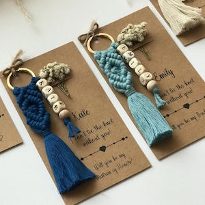 Geschenke Brautjungfern Party, handgemachte Schlüsselbänder Brautjungfer Geschenke, Brautjungfer Vorschläge, Willst du meine Brautjungfer sein, Brautjungfer Vorschlag Geschenk