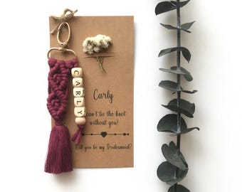 I Couldn't Tie The Knot Without You, Bridal Party Gift, Bridesmaid Proposal Box Gifts, Bridesmaid Keychain, Wedding Party Gifts