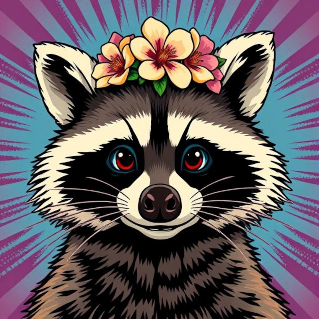 Cute Racoon Image - Etsy