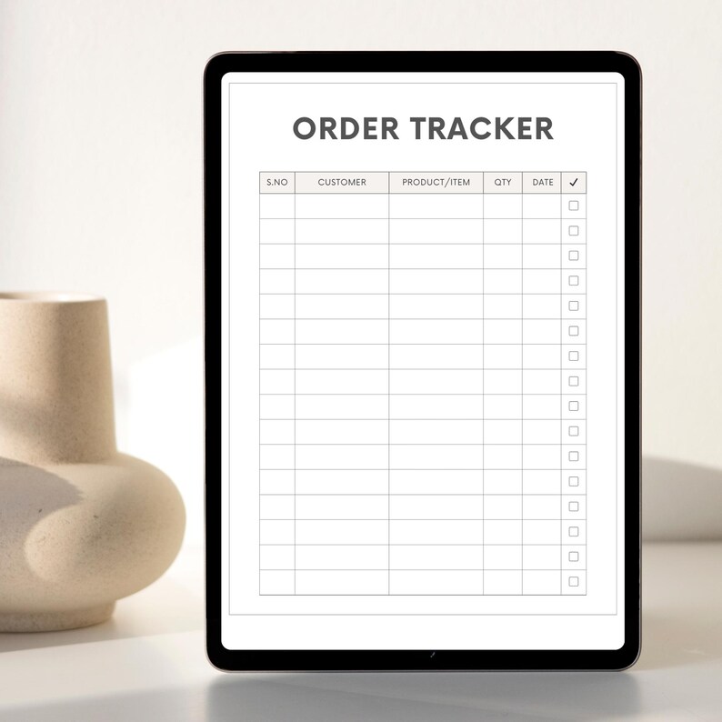 Order Tracker | Editable Canva Template for Small Business | Printable ...