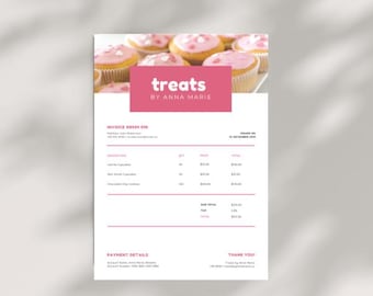 Bakery Invoice Template | Editable Canva Form for Cake Orders (Instant Download)