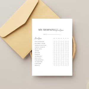 Wochenplaner Printable | Tagesplaner | Habit Tracker | Checkliste für Selbstfürsorge | Dieser Mädchen-Morgen | Produktionsplan PDF