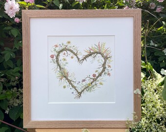 August Birth Flower Print – Watercolour Gladiolus & Poppy, Personalised Birthday Gift, Sentimental Botanical Art, Meaningful Keepsake