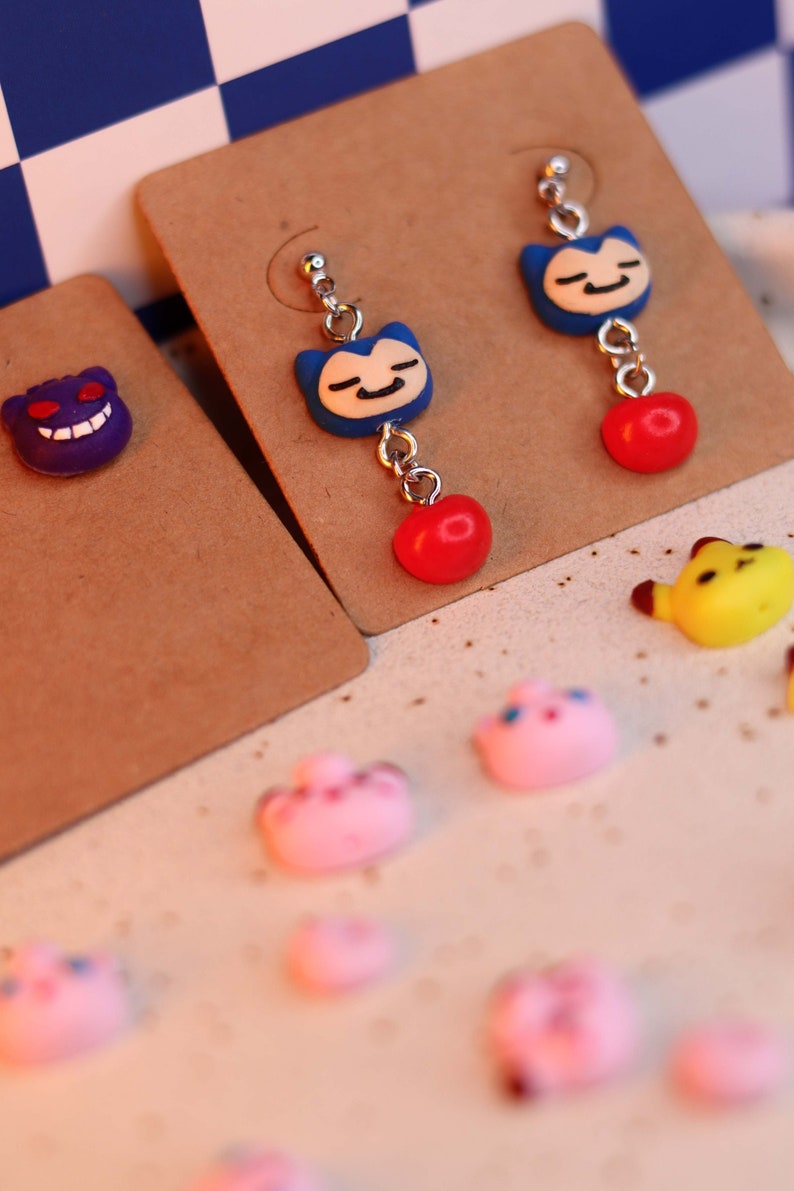 Pokemon Fun Dangle Earrings Cute and Quirky Fun Earrings Gengar