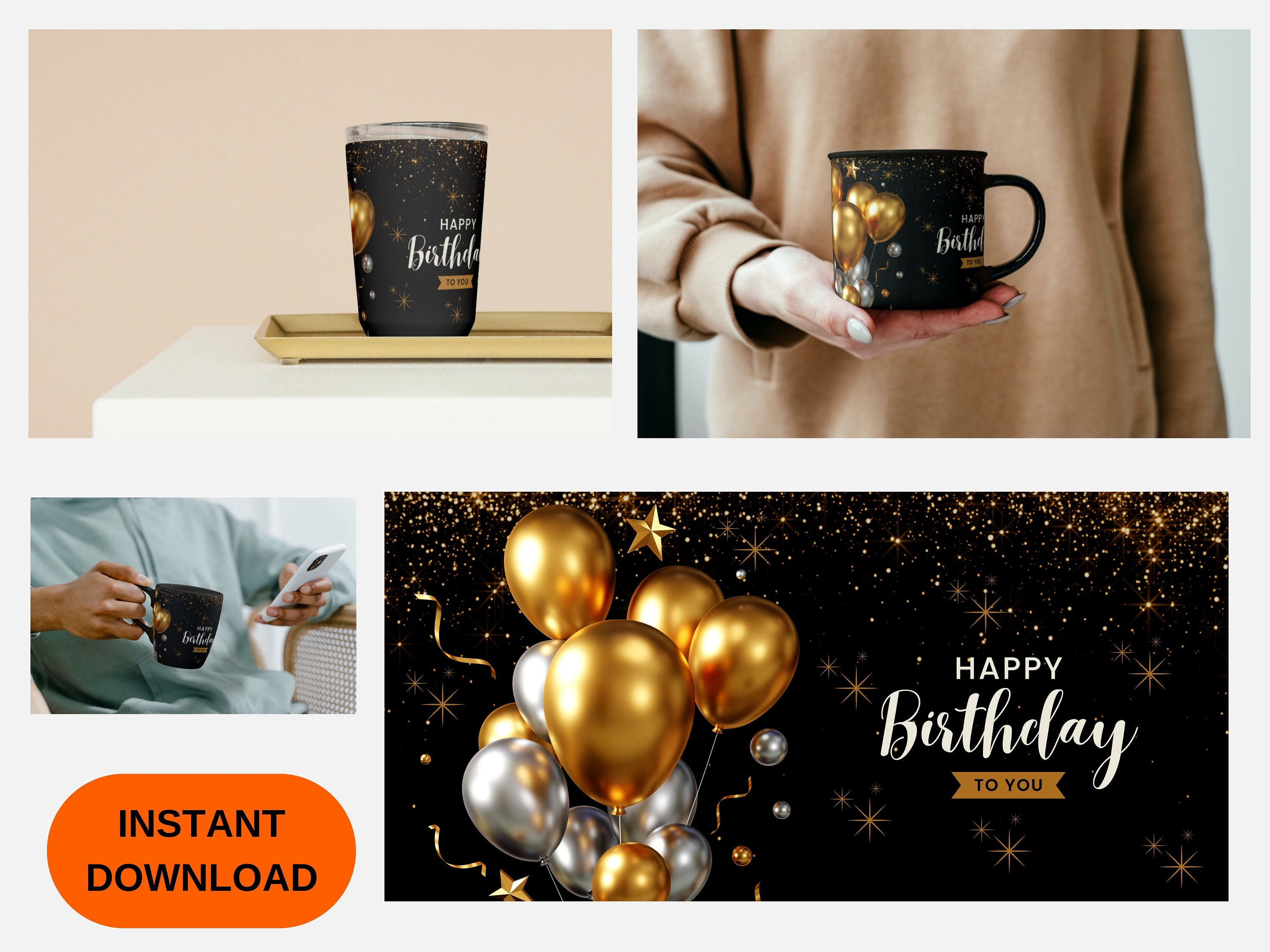 Happy Birthday Photo/memory Mug Sublimation Design for 11oz-15oz Mugs.  Presized for Your Convinience. Just Add Photo and Print -  Finland