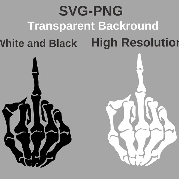 Skelett Mittelfinger Instant Download SVG png I Skelett Hände png svg I Halloween png svg I Horror png svg I Gruselige Jahreszeit png svg