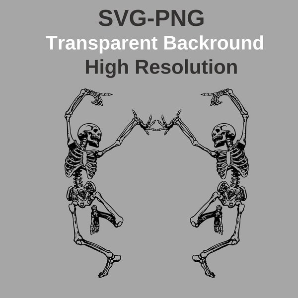 Dancing Skeletons Instant Download SVG png I Funny Skeletons  png svg I Halloween png svg I Dance Skeleton png svg I Spooky season png svg