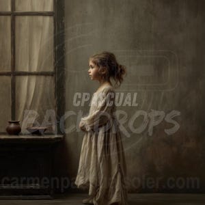 Rustic Window Light Digital Backdrop with Clay Pottery and Earth Tones for Still Life, Portrait, and Fine Art Photography Scenes