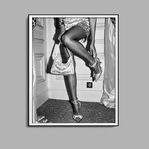 Luxury Fashion Print, Black And White, High Fashion Poster, Hypebeast Room Decor, Feminist Poster, Chic Wall Art, Digital Download,