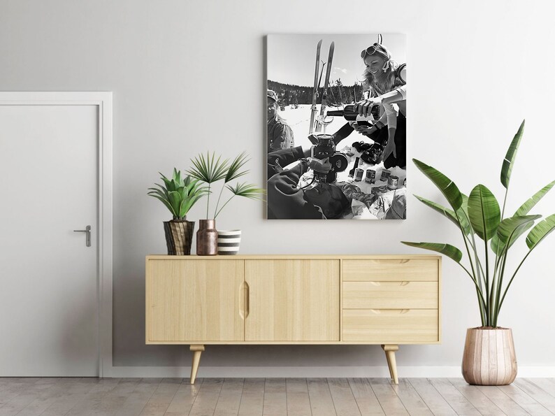 Vintage Apres Ski Print, Bar Cart Print, Black and White, Ski Photo ...