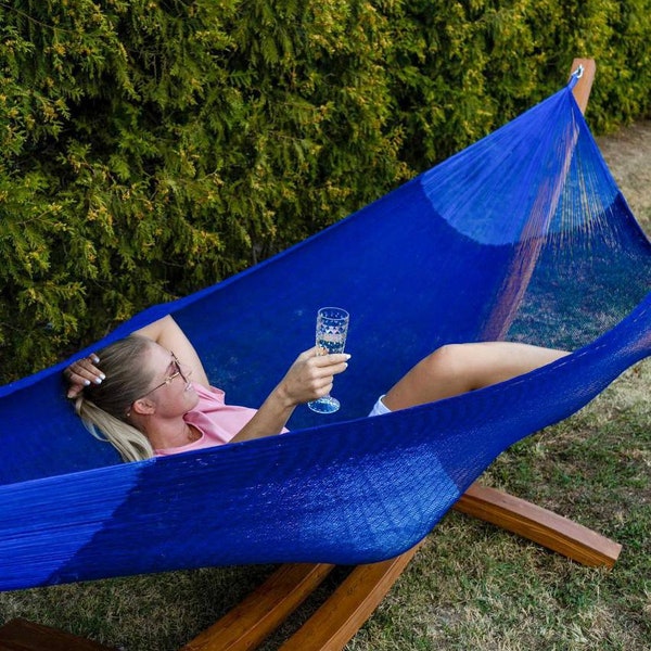 Summer Hammock Extra Size For Family Holiday Color Handmade Home Living Outdoor Relax Pool Seaside Swing Barbecue  Furniture Decor Chill