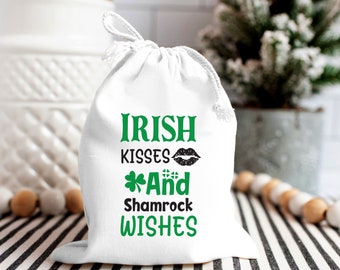 Irish kisses and shamrock wishes-St. Patrick's Day-Lucky Day Gift Bags-Shamrock Treat Bag-Bachelorette Party-Let the Shenanigans Begin
