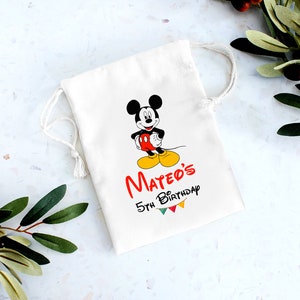 Mickey Mouse Treat Bags for Birthday Celebrations - Mickey and Minnie Party Favor Bags - Mickey ...