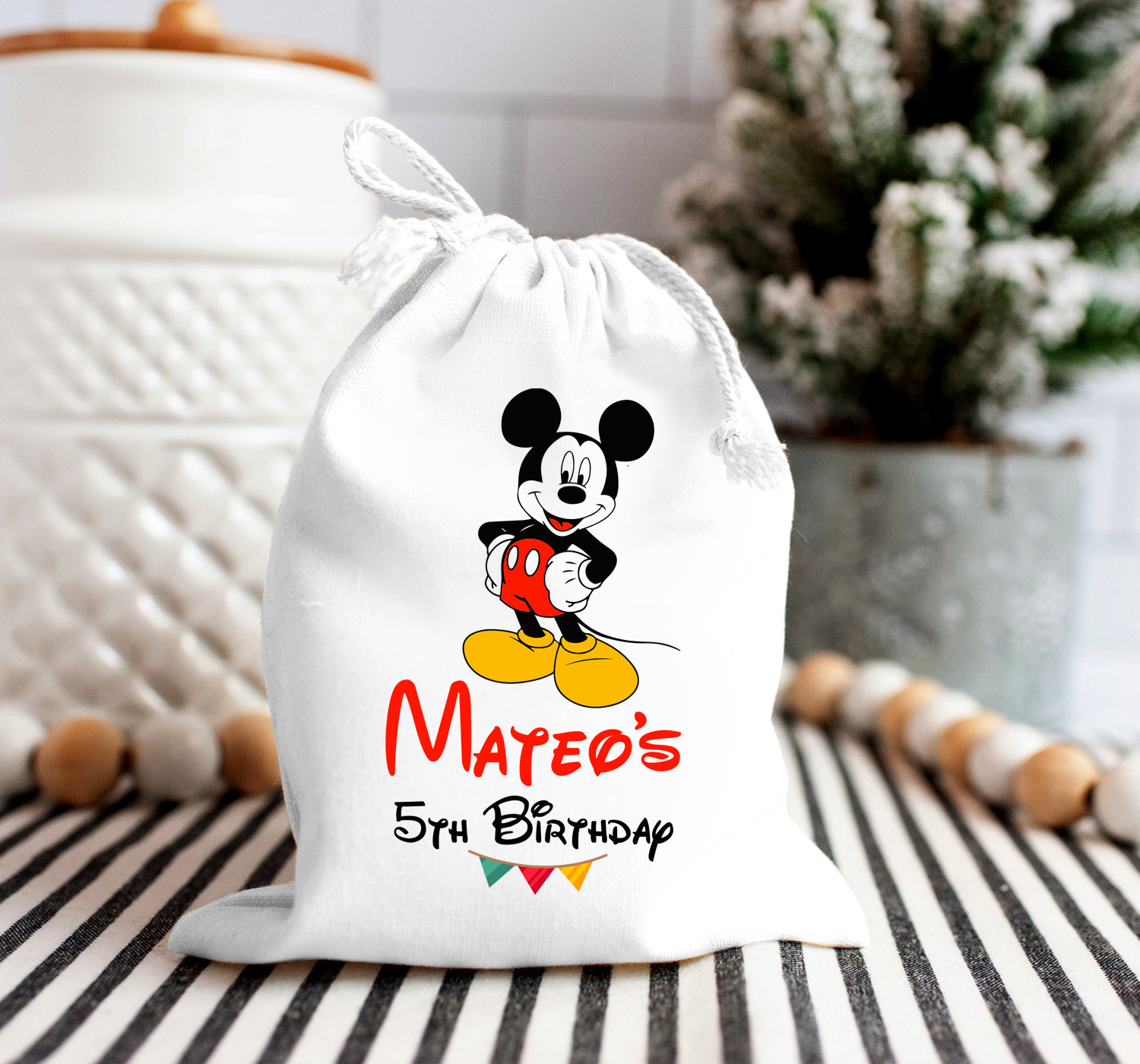 Mickey Mouse Treat Bags for Birthday Celebrations Mickey and Minnie Party Favor Bags Mickey and ...