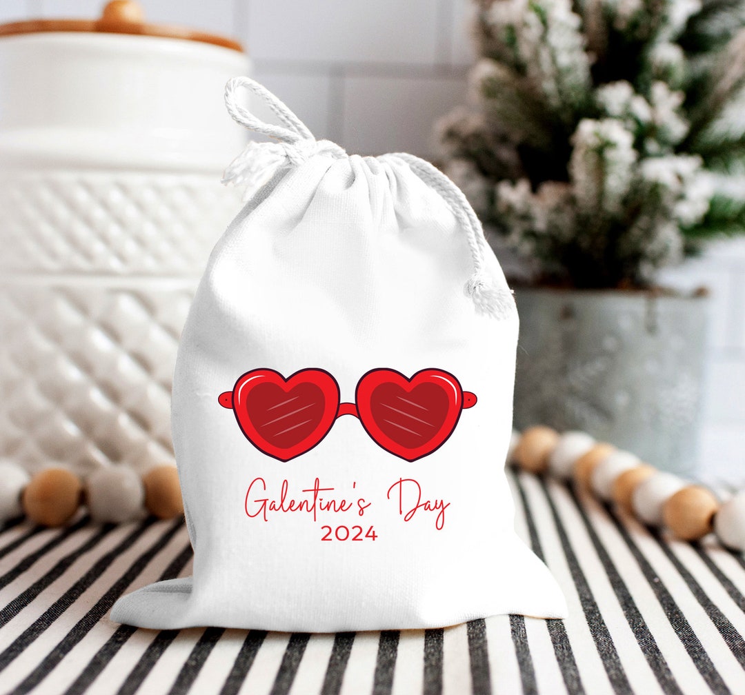 Galentine Favor Bags Valentine's Day Bags Galentine's Day Custom