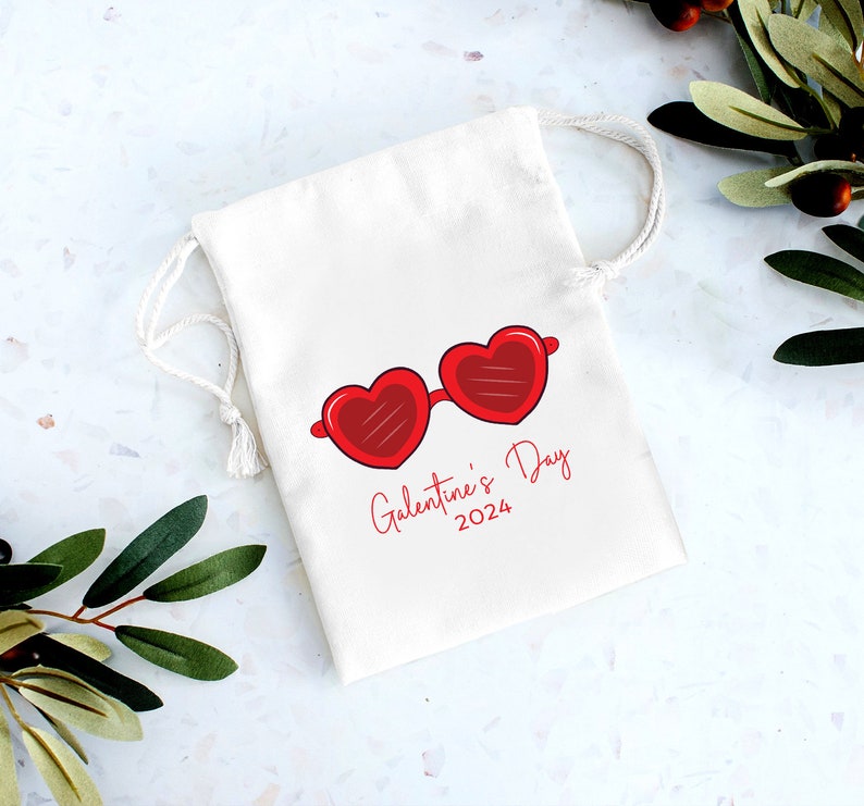 Galentine Favor Bags Valentine's Day Bags Galentine's Day Custom