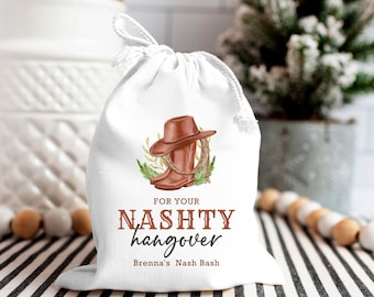 For Your Nashty Hangover - Bachelorette Party bags - Nash bash Country Wedding bag - Hangover Recovery Kit - Nashville Survival Kit