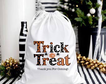 Trick or Treat Halloween-feesttasje - gepersonaliseerde traktatiezakje - snoepzakje - gepersonaliseerde Halloween-cadeautas - goodiebag