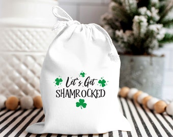 lets get Shamrocked  -St. Patrick's Day-Lucky Day Gift Bags-Shamrock Treat Bag-Bachelorette Party-Let the Shenanigans Begin